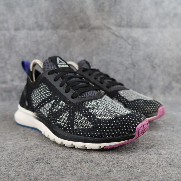 Reebok Shoes Womens 6 Athletic Trainer Running Print Smooth Clip UltraKnit Black - Picture 1 of 13